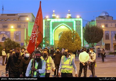 مراسم اعزام خدام الحسین (ع) نیروهای خدمات شهری شهرداری تهران برای خدمت رسانی در زائرین مراسم اربعین