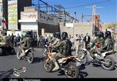 رژه موتوری نیروهای مسلح در شهرستان تایباد برگزار شد + فیلم
