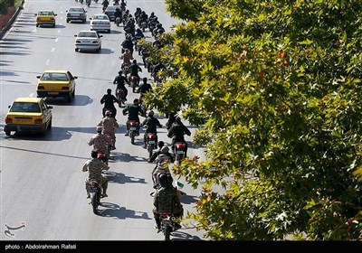 Bikers Hold Military Parades to Mark Sacred Defense Week in Iran