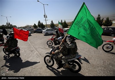 Bikers Hold Military Parades to Mark Sacred Defense Week in Iran