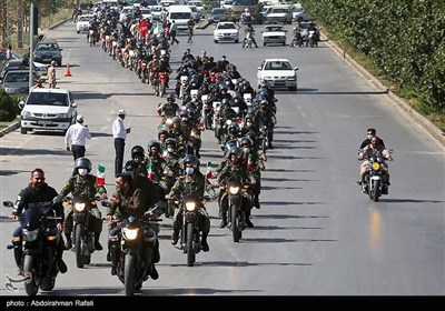 Bikers Hold Military Parades to Mark Sacred Defense Week in Iran