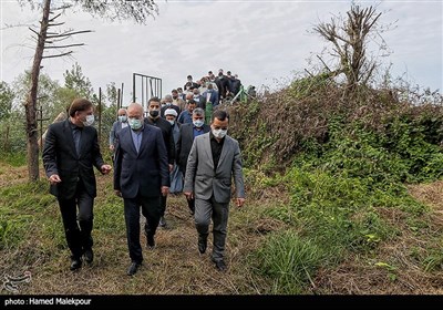 بازدید محمد باقر قالیباف رئیس مجلس شورای اسلامی از مرکز آموزشی محیط زیست تالاب انزلی 