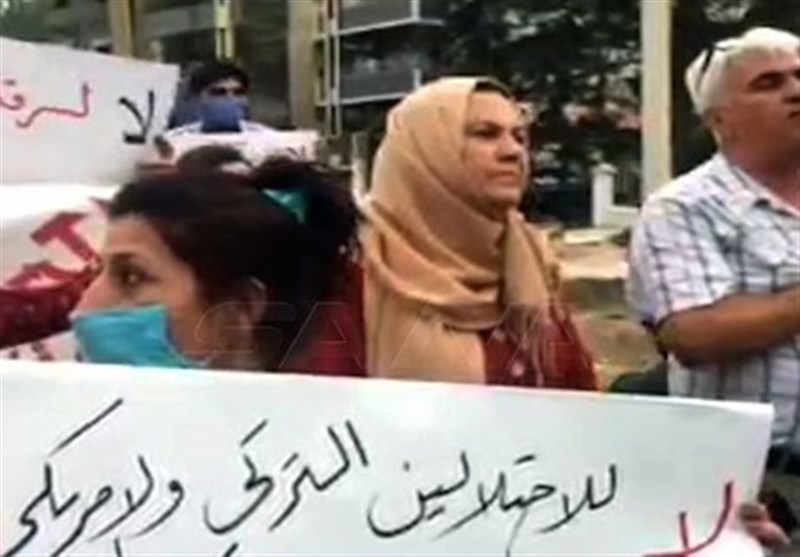 تظاهرات در «قامشلی» سوریه علیه آمریکا و ترکیه