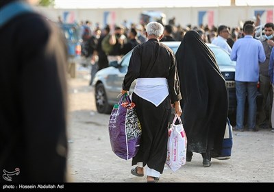 زائران اربعین حسینی در مرز شلمچه