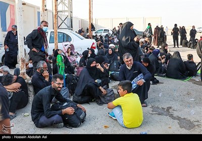 زائران اربعین حسینی در مرز شلمچه