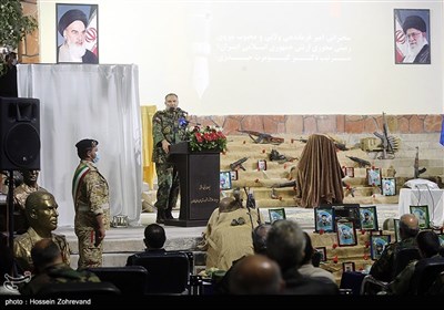 سخنرانی امیر سرتیپ کیومرث حیدری فرمانده نیروی زمینی ارتش در مراسم افتتاح نمایشگاه دائمی دفاع مقدس