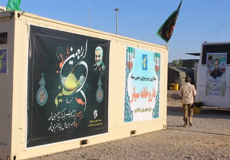 استقرار بیمارستان سیار نیروی زمینی سپاه در مرز مهران