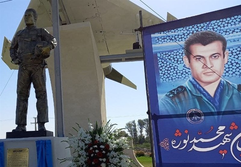 تندیس شهید نوژه با حضور فرمانده نیروی هوایی ارتش رونمایی شد