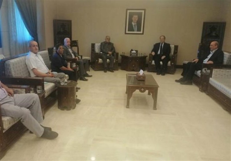 دیدار هیئت جبهه خلق برای آزادی فلسطین با وزیر خارجه سوریه