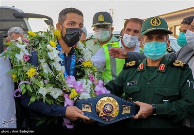 مراسم استقبال از قهرمانان مسابقات جام جهانی کشتی فرنگی شیراز