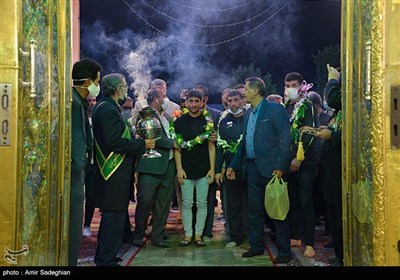 مراسم استقبال از قهرمانان مسابقات جام جهانی کشتی فرنگی شیراز