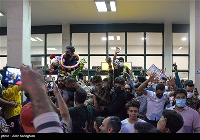 مراسم استقبال از قهرمانان مسابقات جام جهانی کشتی فرنگی شیراز