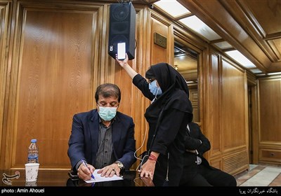 خبرنگاران در حاشیه جلسه شورای شهر تهران