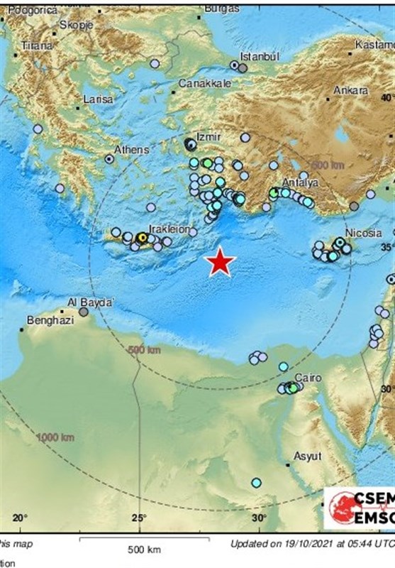 زمین لرزه 6.4 ریشتری در دریای مدیترانه/ مصر، لبنان و فلسطین لرزید
