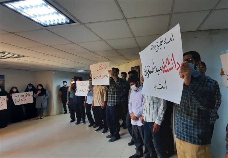 مطالبه دانشجویان بسیجی دانشگاه شهید چمران اهواز از دولت مردمی برای تحول + تصاویر