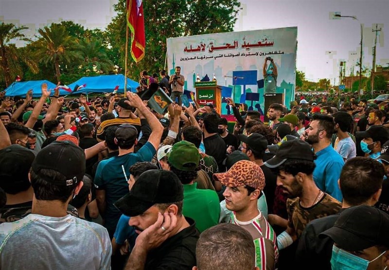 تحصن دوباره معترضان عراقی در منطقه الخضراء بغداد