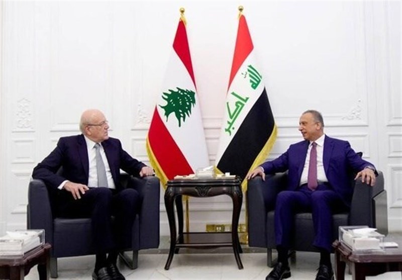 تاکید میقاتی و الکاظمی بر توسعه روابط دو جانبه عراق و لبنان