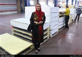 بازدید فریبا کوثری  از کارخانه تولیدی رویال خواب آسایش با بیش از 300 کارگر بهبود یافته