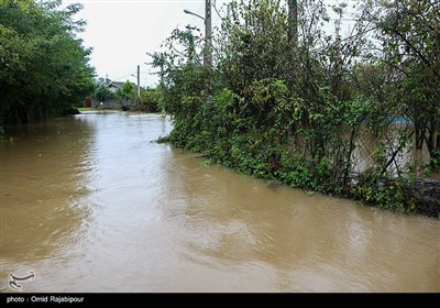بارش های پاییزی و طغیان رودخانه در روستاهای رودسر گیلان