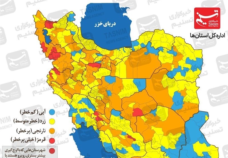 مسافرت‌ها باز هم عامل نارنجی‌شدن شهرهای ورودی استان گیلان شد