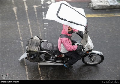 بارش باران پاییزی در تهران