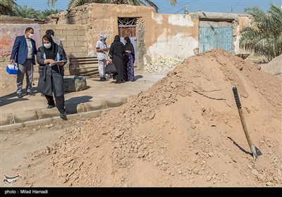 پایگاه سیار واکسیناسیون کووید 19 در روستای موران -کارون