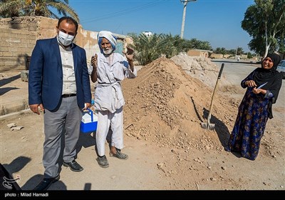 پایگاه سیار واکسیناسیون کووید 19 در روستای موران -کارون