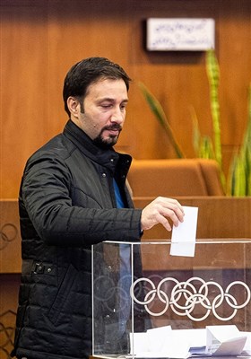 مجتبی عابدینی شمشیرباز در مراسم انتخابات کمیسیون ورزشکاران کمیته ملی المپیک