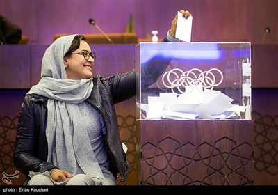 زهرا نعمتی تیرانداز در انتخابات کمیسیون ورزشکاران کمیته ملی المپیک