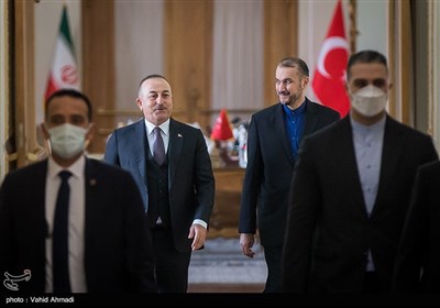 حسین امیرعبدالهیان وزیر امور خارجه ایران و مولود چاووش اوغلو وزیرخارجه ترکیه 