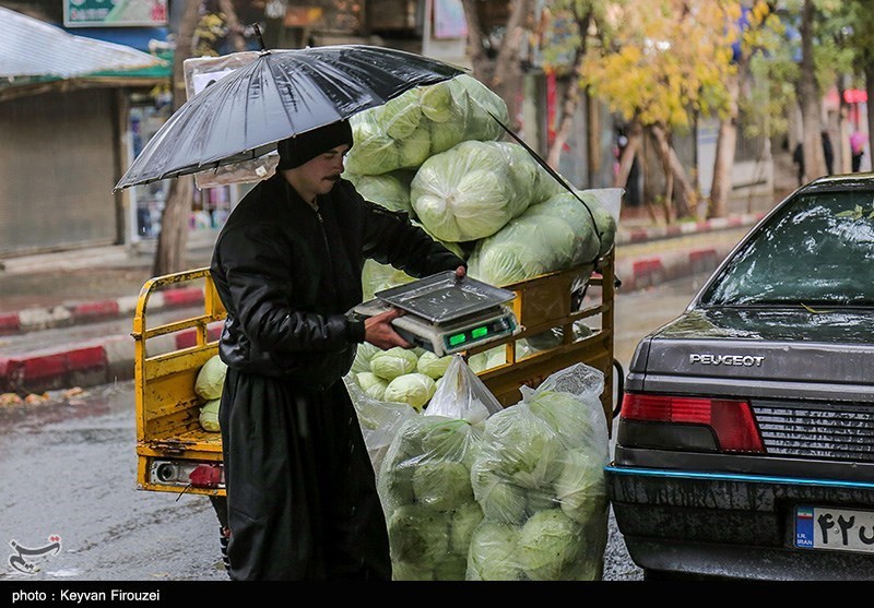 بارش باران پاییزی سنندج