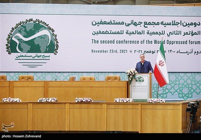 سخنرانی علیرضا زاکانی شهردار تهران در دومین اجلاسیه مجمع جهانی مستضعفین