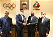 دیدار رئیس فدراسیون شمشیربازی عراق با رئیس و دبیرکل کمیته ملی المپیک