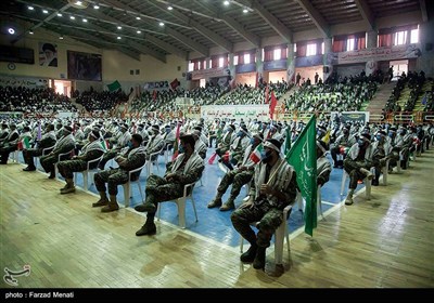 رزمایش اقتدار بسیجیان در سالن امام خمینی(ره) شهر کرمانشاه 