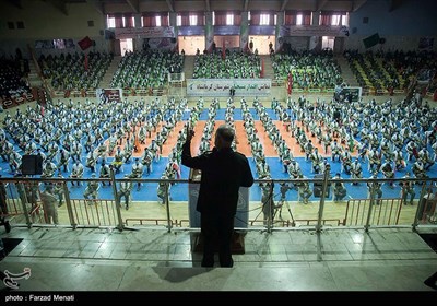 رزمایش اقتدار بسیجیان در سالن امام خمینی(ره) شهر کرمانشاه 
