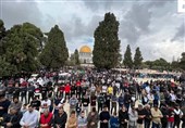 اقامه نماز جمعه با حضور 65 هزار فلسطینی در مسجدالاقصی