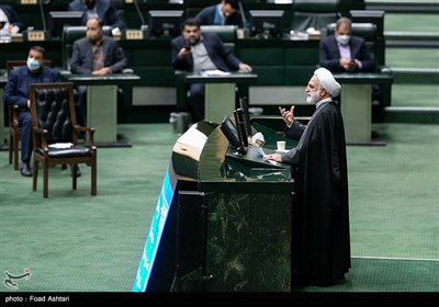 سخنرانی غلامحسین محسنی اژه‌ای رئیس قوه قضائیه درجلسه مشترک نمایندگان مجلس و اعضای شورای عالی قضایی