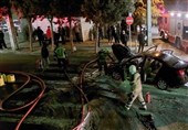 آتش‌سوزی ناگهانی خودروی M.V.M + فیلم و تصاویر