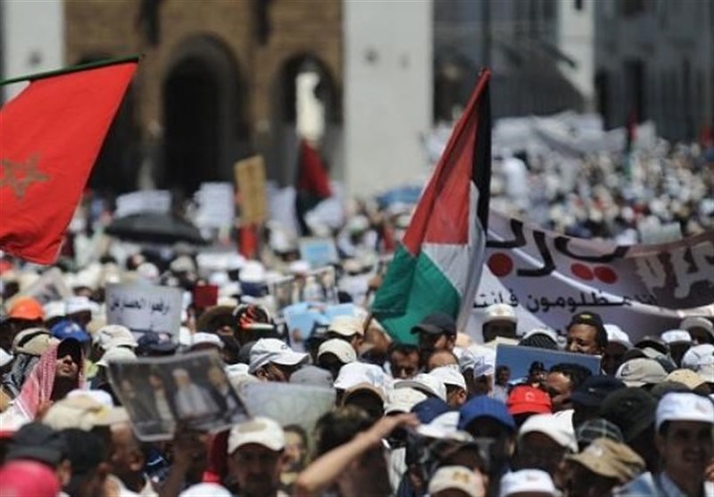 Moroccans Protest in Tangier against Security Agreement with Israeli Regime (+Video)