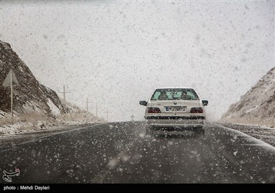 بارش برف در شهرستان اهر - آذربایجان شرقی