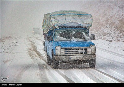 بارش برف در شهرستان اهر - آذربایجان شرقی