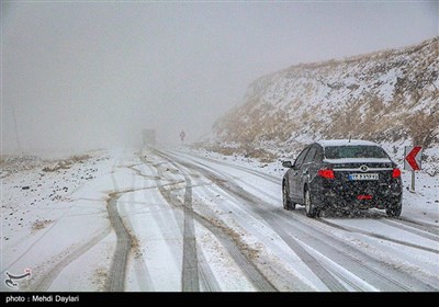 بارش برف در شهرستان اهر - آذربایجان شرقی