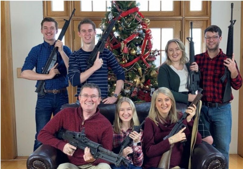 US Congressman Posts Family Christmas Photo with Guns, Days after School Shooting