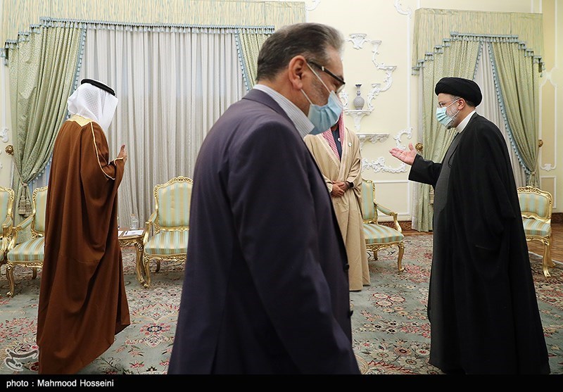 دیدار شیخ طحنون بن زاید مشاور امنیت ملی امارات متحده عربی با سید ابراهیم رئیسی رئیس جمهور