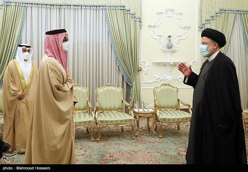 دیدار شیخ طحنون بن زاید مشاور امنیت ملی امارات متحده عربی با سید ابراهیم رئیسی رئیس جمهور