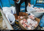 توزیع گوشت گرم  در بین نیازمندان در مناطق محروم گرگان