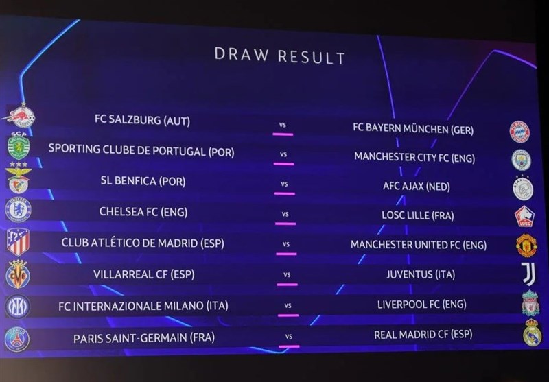 برنامه کامل مرحله یک هشتم نهایی لیگ قهرمانان اروپا/ تقابل پاری‌سن‌ژرمن و رئال مادرید در شب نخست