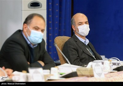 علی اكبرمحرابيان وزیر نیرو در در جلسه شورای عالی مدیریت بحران کشور 