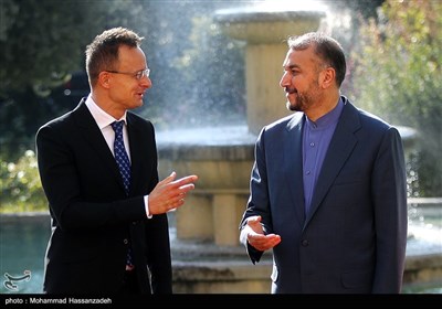 دیدار پیتر سیارتو با حسین امیرعبداللهیان وزرای امور خارجه ایران و مجارستان 