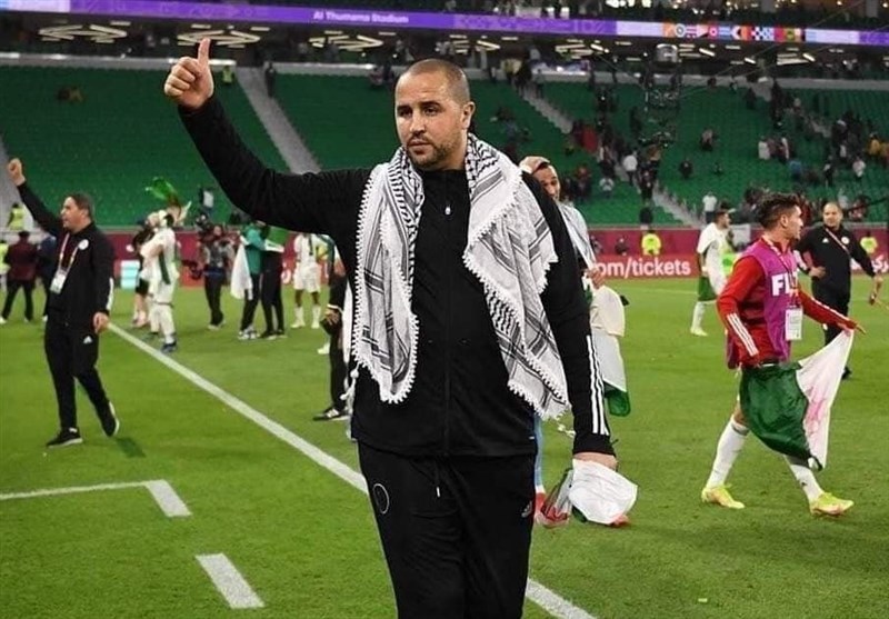 سرمربی الجزایر قهرمانی تیمش در جام عرب را به مردم فلسطین تقدیم کرد + فیلم